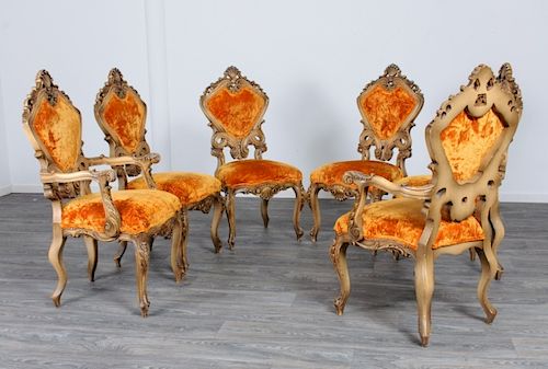 Venetian Style Dining Chairs Group
