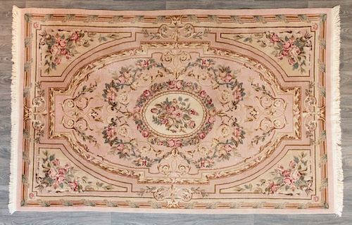 Indo- Aubusson Wool 5'9" x 8'9" Area Rug