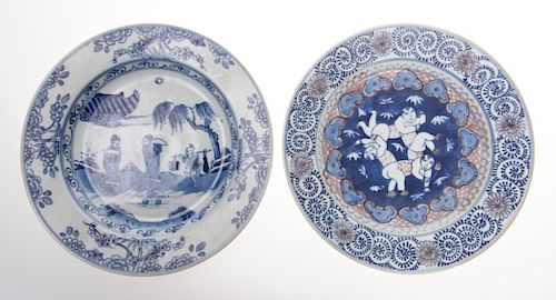 Chinese Blue & White Porcelain Plates