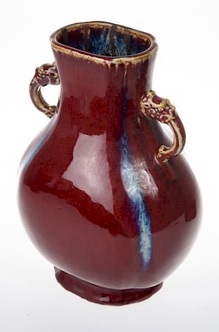 Chinese Flambe Glaze Porcelain Vase