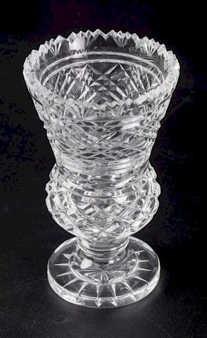 Waterford Crystal Footed Thistle Form Vase