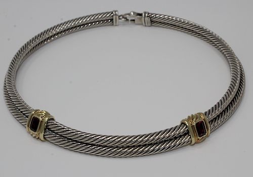 David Yurman Amethyst Cable Choker Necklace