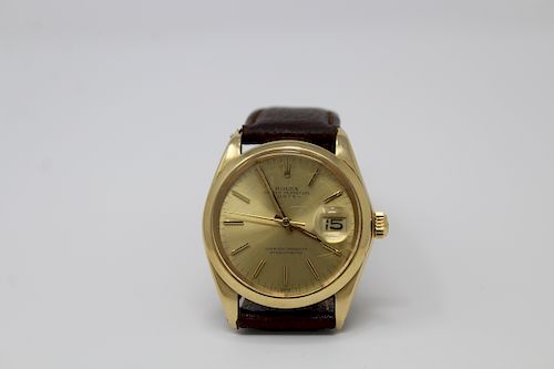 Vintage Rolex Oyster Perpetual 14K Gold Men's Watch