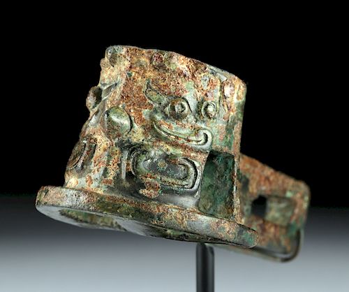 Chinese Warring States Bronze Tao Mask Attachment