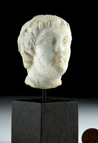 Roman Marble Head of a Bearded Male