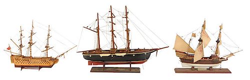 Three English Ship Models