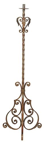 Wrought Iron Candle Torchère