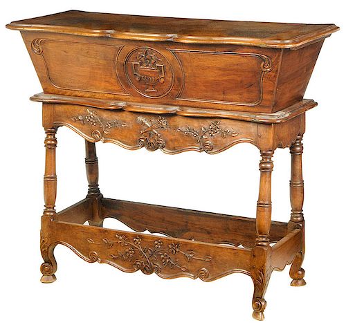 Provencial Louis XV Style Dough Box on Stand