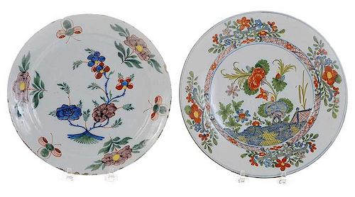 Two English Delftware Plates