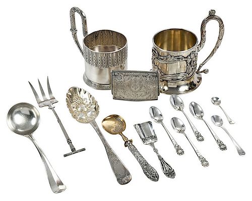 14 Assorted Silver Table Items