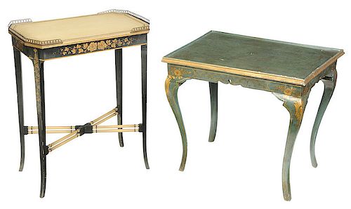 Two Paint Decorated Tables