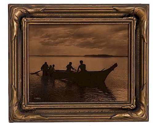 Edward Curtis (American, 1868-1952) Orotone Homeward From the US Children's Museum on the 19th Century 
