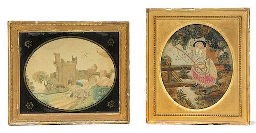 Two British Embroidered Pictures