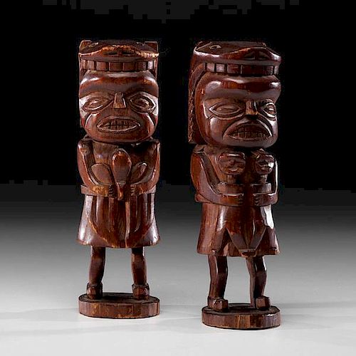 Nuu-chah-nulth Shaman Wood Figures 