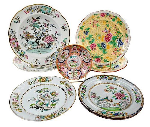 Eight Pieces Floral Decorated  English China