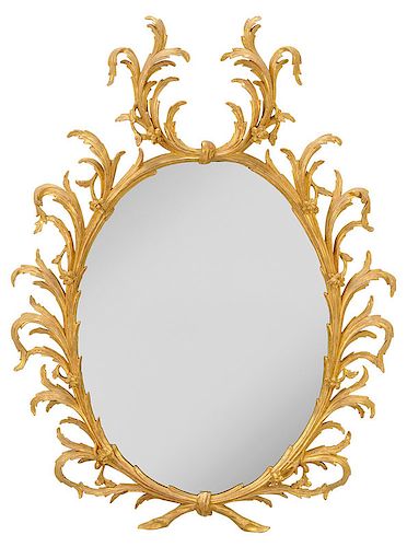 George II Carved and Gilt Wood Mirror