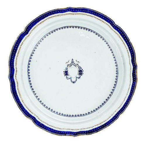Large Chinese Export Armorial Platter