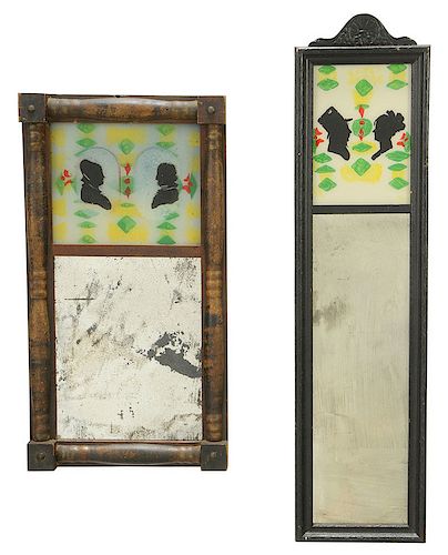 Two Decorative Folk Art Mirrors