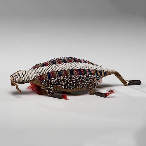 Sioux Beaded Hide Umbilical Fetish 