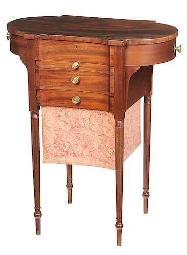 Fine American Federal Sewing Table