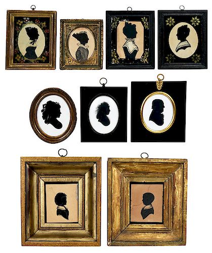 Nine Silhouette Portraits
