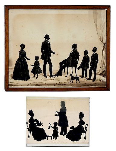 Two Family Group Silhouettes