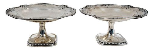Pair of Sterling Compotes