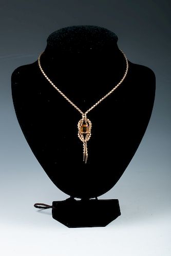 CITRINE AND GOLD NECKLACE	