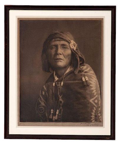 Karl Moon (American, 1879-1948) Silver Gelatin Photograph, Al-Che-Say, Chief of Apaches 