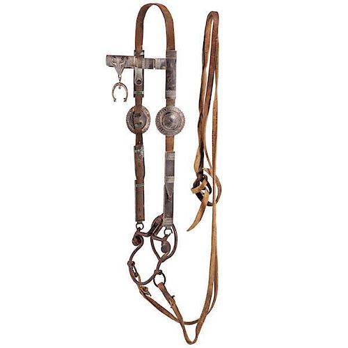 Navajo Silver Bridle with Reins 