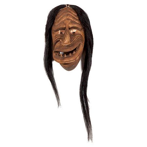 Haudenosaunee [Iroquois] Cayuga Old Broken Nose Mask 