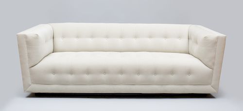 Kravet Ebonized and Ultrasuede Upholstered 'Yves' Sofa