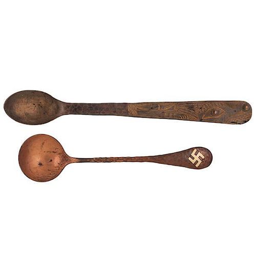 Northwest Coast Copper Spoons 