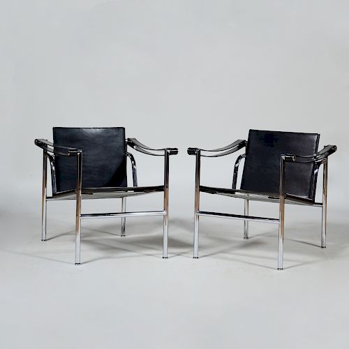 Corbusier Chrome and Leather 'LC1', for Cassina