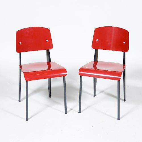 Pair of Vitra Prouvé Style Side Chairs