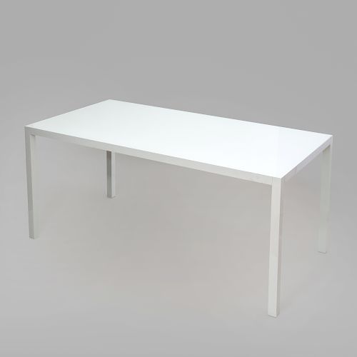 Jean Nouvel White Painted Metal and Glass Dining Table