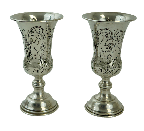   Sterling Repousse Water Goblets