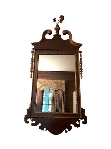 Chippendale Style Parcel   Mirror  Floral 