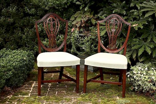  Prince  Wales Sheraton Style Feather Chairs