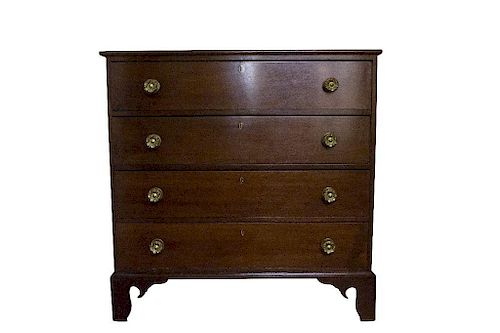 Sheraton Bowfront Chest  Drawers