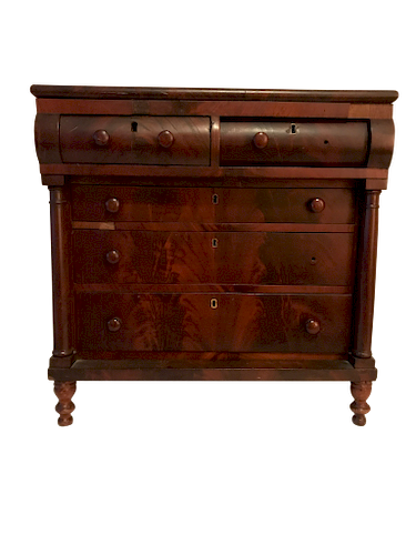 Miniature English Empire Chest  Drawers