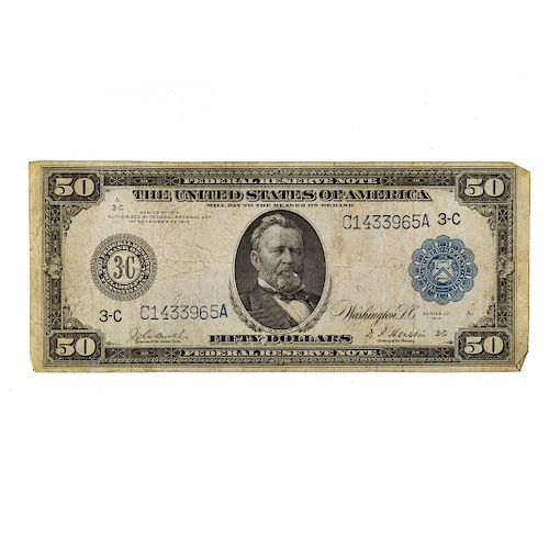 1914 $50 FRN Fr.1034 F15+