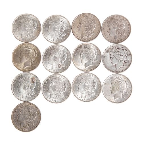13 U.S. Silver Dollars