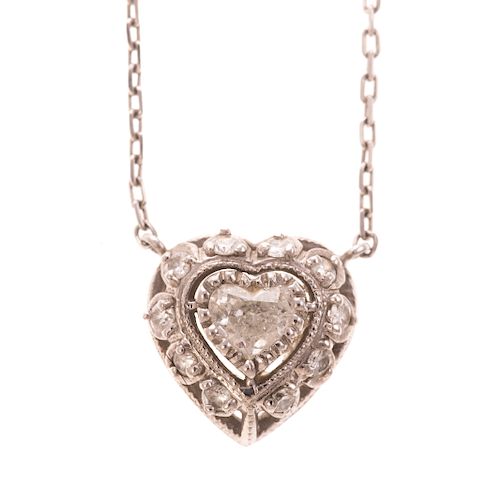 A Ladies Diamond Heart Necklace by Tacori