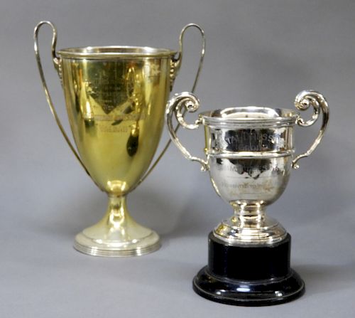 2 English Sterling Silver Horse Trophies