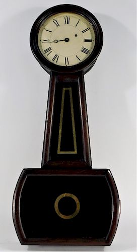 Howard & Davis Boston Model 4 Mahogany Wall Clock