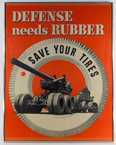 WWll Homefront Defense Needs Rubber Poster