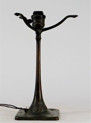 Tiffany Studios Art Nouveau Bronze Table Lamp Base