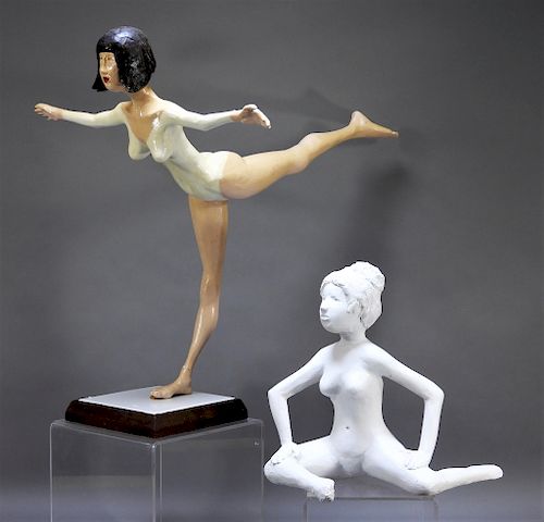 20C American MCM Modern Nude Dancer Sculptures