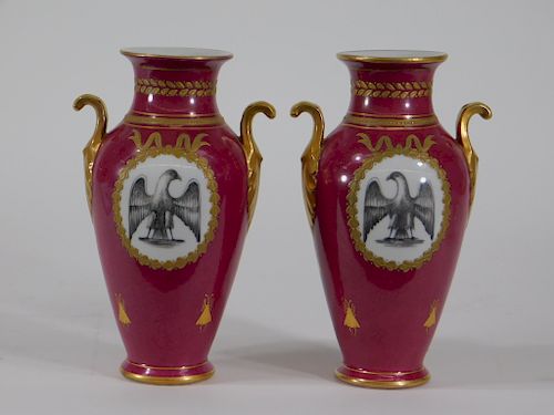 PR FINE Napoleonic Sevres Porcelain Grisaille Vase